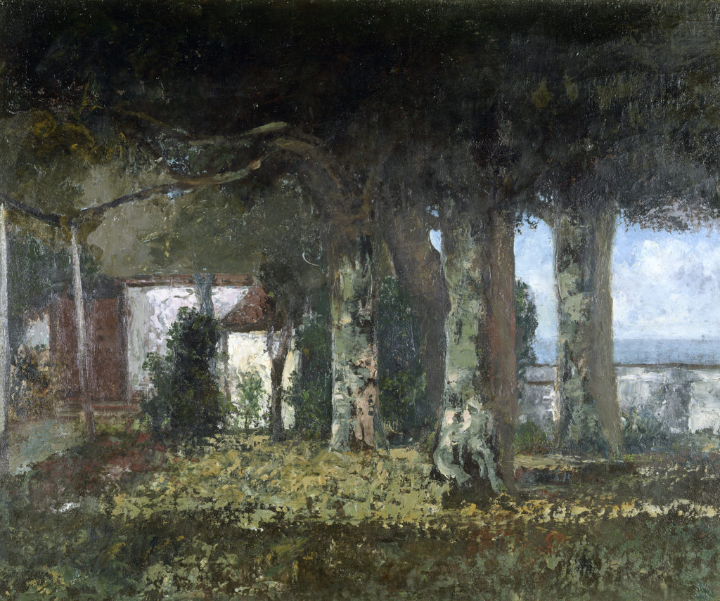 Die Terrasse von Bon Port in La Tour-de-Peilz, Hof der Verbannten genannt) (Schenkung von Juliette Courbet, Schwester des Künstlers, 1915)


© Musée Jenisch Vevey. Photos: Julien Gremaud